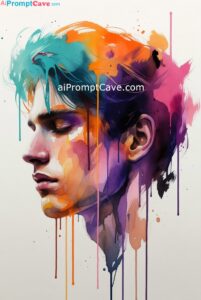 Abstract Art Illustration of A Side Profile Portrait - Free Ai Prompt