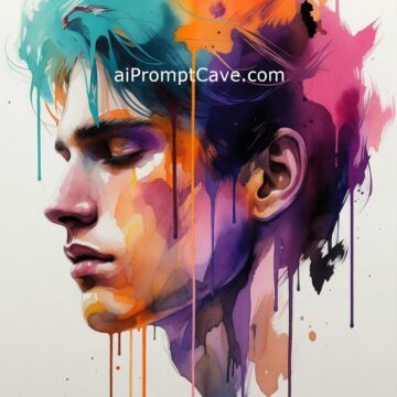 Abstract Art Illustration of A Side Profile Portrait - Free Ai Prompt