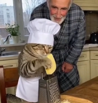 Chef Cat Grates Cheese - Free Ai Video Prompt