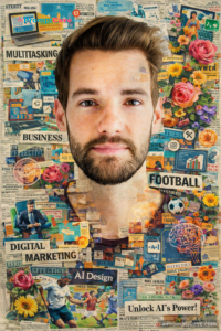 Colorful Newspaper Collage Profile Design - Free Ai Image Prompt Colorful Newspaper Collage Profile Design - Free Ai Image Prompt