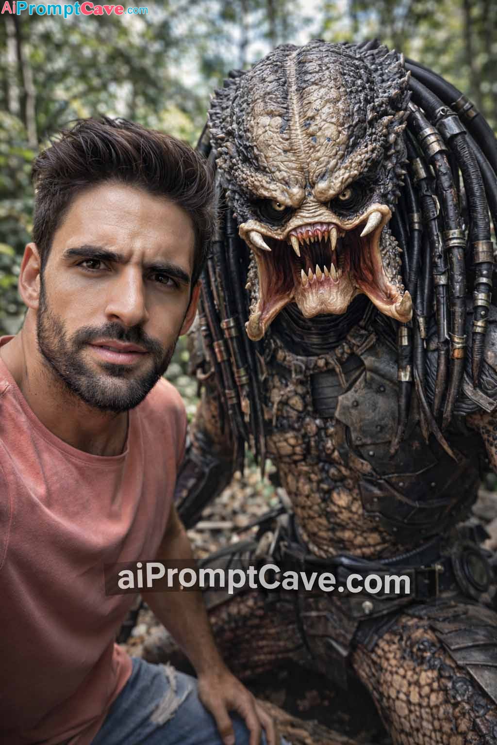 Jungle Selfie with A Monster - Free Ai Image Prompt