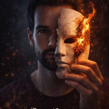 Man With a Fire Mask - Free Ai Image Prompt