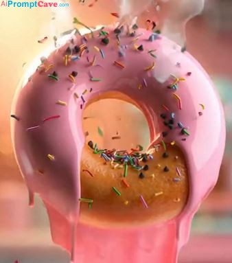 Ai Preparing Donut for Restaurant Ads - Donut Glaze Magic - Free Ai Video Prompt