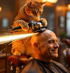 Orange Cat Barber - Free Ai Video Prompt orange cat barber ai free video prompt