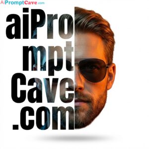 AI Typography Portrait Poster with Split Face Design - Free Ai Prompt