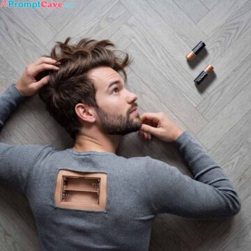 Create an Image of you as a Surreal Human Battery Concept - Free Ai Prompt Library Human Battery Flat Lay