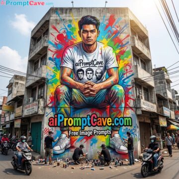 Draw your Photo on a Building Graffiti - Free Ai Prompt