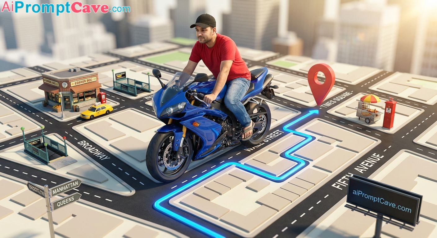 Free Ai Prompt for Creative Delivery Ad - high-end commercial advertising - Edit it according to your City - Free Ai Prompt