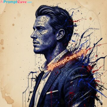 How to Convert your Photo to Expressive Ink Sketch Portrait – Dark Mixed Media Art with Cryptic Symbols - Free Ai Prompt