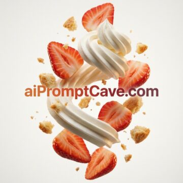 How to Create Cinematic Floating Strawberry Dessert Ad – Ultra-Realistic Food Photography in 8K - Free Ai Prompt