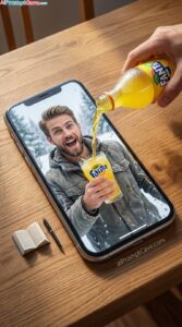 How to Design Marketing Ad of yourself in a Fanta Pour Across Digital and Physical Worlds