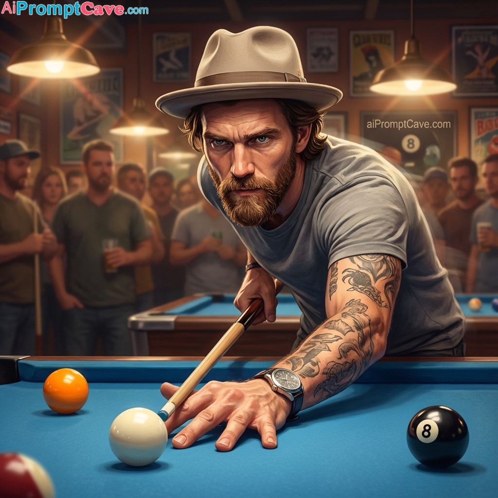 How to Make a Profile Picture While Playing Pool - Free Ai Prompt