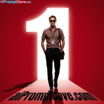 How to make your photo as a Cinematic Number One Poster Free Ai Prompt – Bold Red Movie Style Design