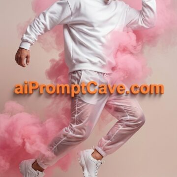 Marketing Ad Creative - Be in a High-Fashion Sportswear Editorial – Mid-Air Motion with Pink Energy - Free Ai Prompt