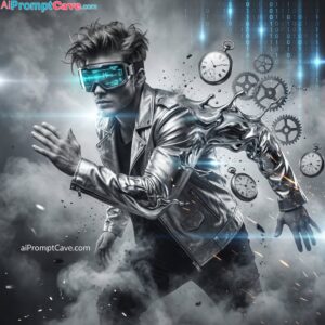 Turn your Photo into Liquid Chrome Hero in Surreal Dreamscape - Free Ai Prompt