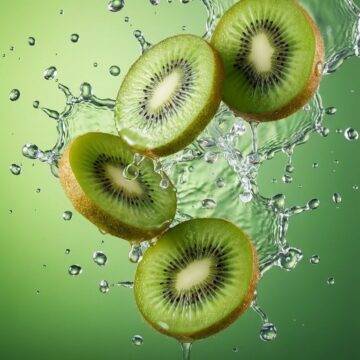 Marketing Ad Prompt Kiwi Splash Macro Photography in 8K - Free Ai Prompt