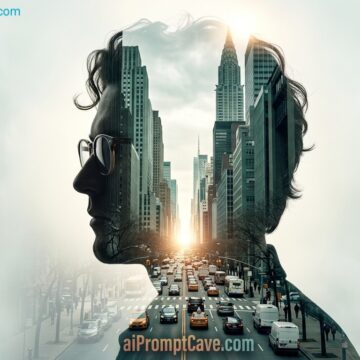 Cinematic Double Exposure City Portrait Prompt Using Free Ai Prompt
