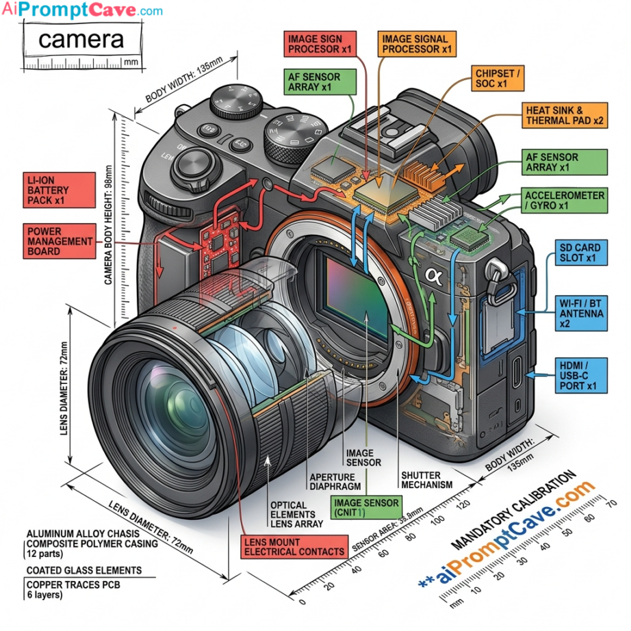 Create Isometric Camera Image, Technical Infographic – Free Ai Prompt Create Isometric Camera Image, Technical Infographic – Free Ai Prompt