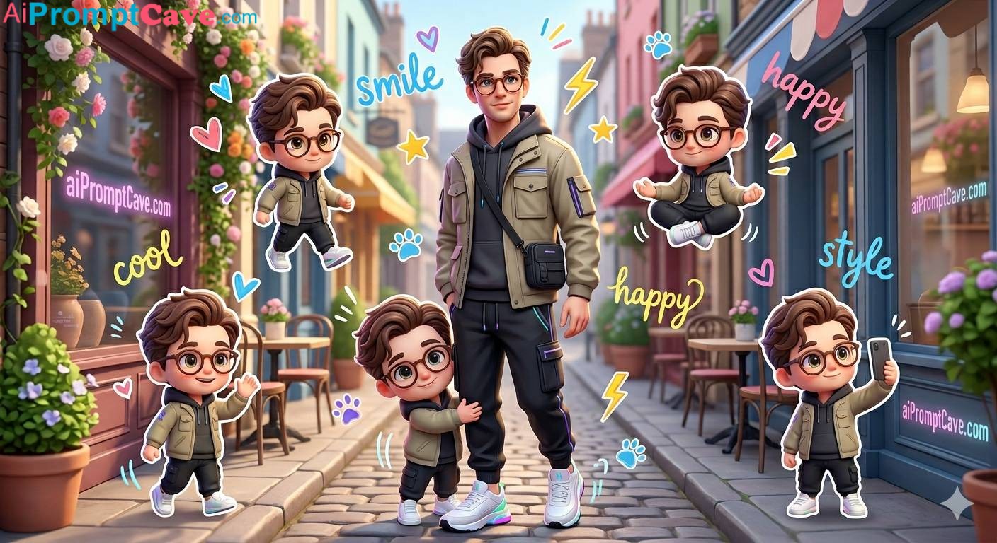 Cute 3D Cartoon Style Man Portrait Prompt Using Free Ai Prompt