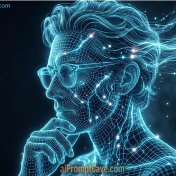 Futuristic Neon Wireframe Man Portrait Prompt - Free Ai Prompt