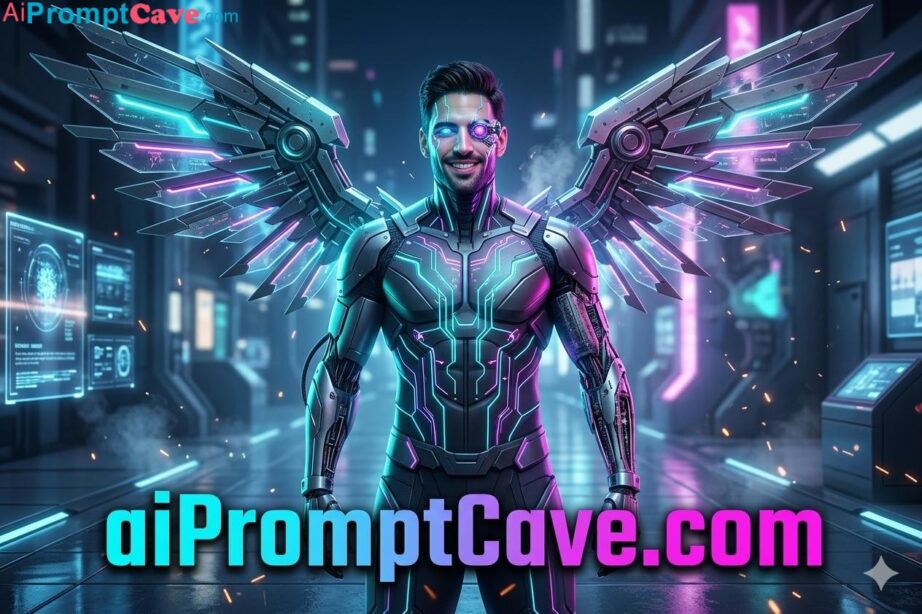 Hero Neon Cyborg Angel Futuristic Prompt – Free Ai Prompt Hero Neon Cyborg Angel Futuristic Prompt - Free Ai Prompt
