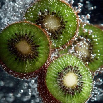 Slices of Kiwi Submerged in Sparkling water - Free Ai Prompt