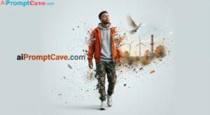 Surreal Double Exposure Man Transformation Poster - Free Ai Prompt