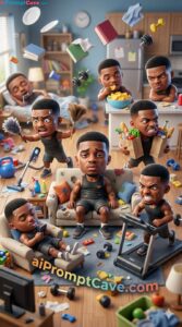 3D Chaotic Chibi Apartment Meme - Free Ai Prompt