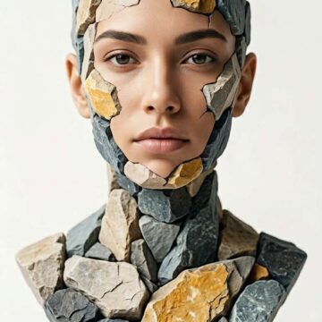 Abstract Stone Portrait Sculpture Ultra Realistic - Free Ai Prompt