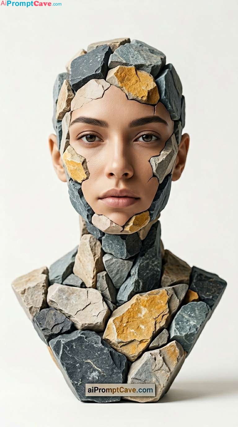 Abstract Stone Portrait Sculpture Ultra Realistic – Free Ai Prompt Abstract Stone Portrait Sculpture Ultra Realistic - Free Ai Prompt