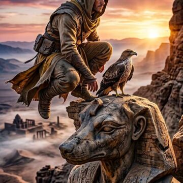 Be an Anubis Statue Assassin with Eagle - Free Ai Prompt