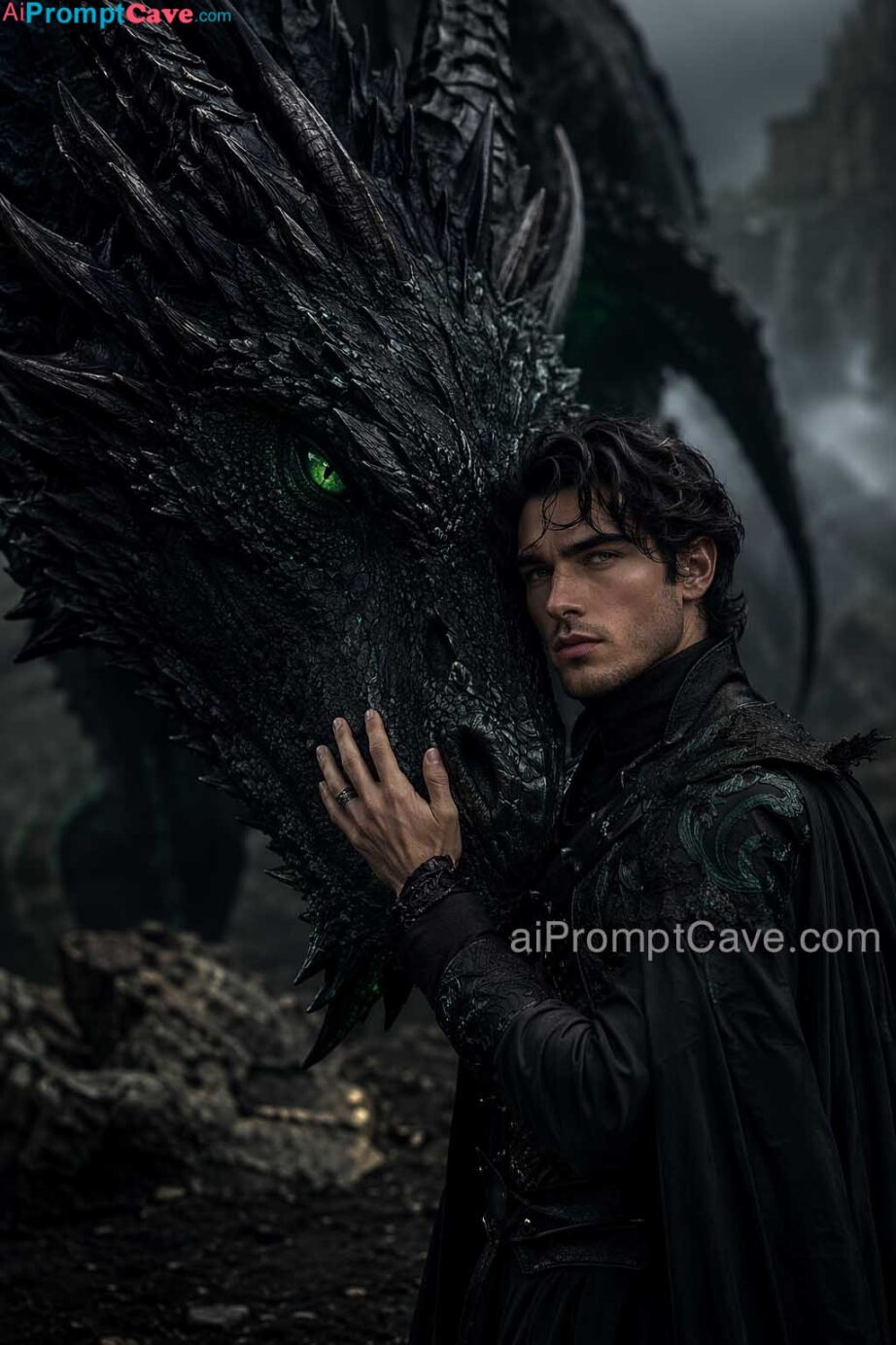 Take a Picture with Dominant Calm Dragon Portrait - Free Ai Prompt