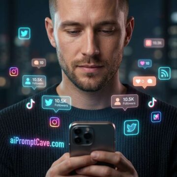 Cinematic Digital Social Media Lifestyle Man Portrait - Free Ai Prompt