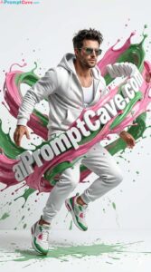 Cinematic Fashion Fitness Poster Man Dynamic Studio Shot - Free Ai Prompt