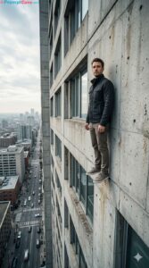 Cinematic Gravity Defying Wall Walking Man - Free Ai Prompt Cinematic Gravity Defying Wall Walking Man - Free Ai Prompt