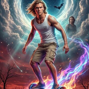 Cinematic Hoverboard Fantasy Portrait - Free Ai Prompt