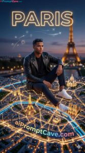 Cinematic Paris 3D Travel Poster Marketing ad Prompt - Free Ai Prompt