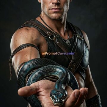 Cinematic Warrior Snake Portrait - Free Ai Image Prompt
