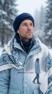 Cinematic Winter Portrait your Photo as Double Exposure Snow Scene - Free Ai Prompt