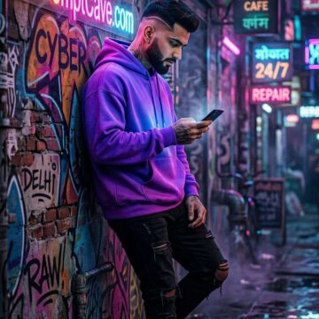 Cyberpunk Urban Portrait Neon Street Style - Free Ai Prompt