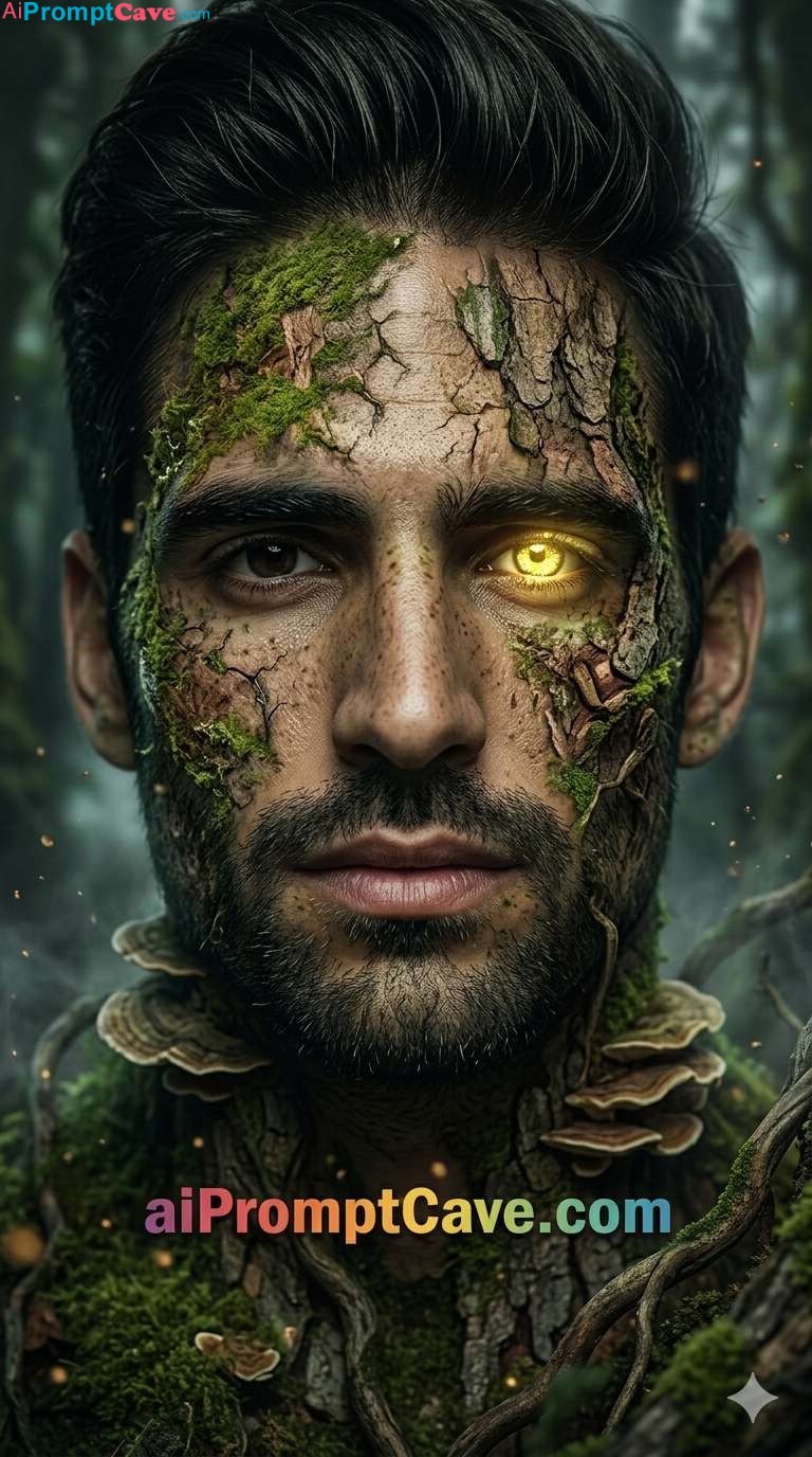 How to Prompt Dark Forest Man Moss Skin – Free Ai Prompt Dark Forest Man Portrait Moss Skin Fantasy 916 Ultra Realistic Using Free Ai Prompt