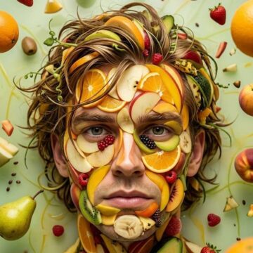 Draw your Face as it Made of Fruit Portrait - Free Ai Prompt