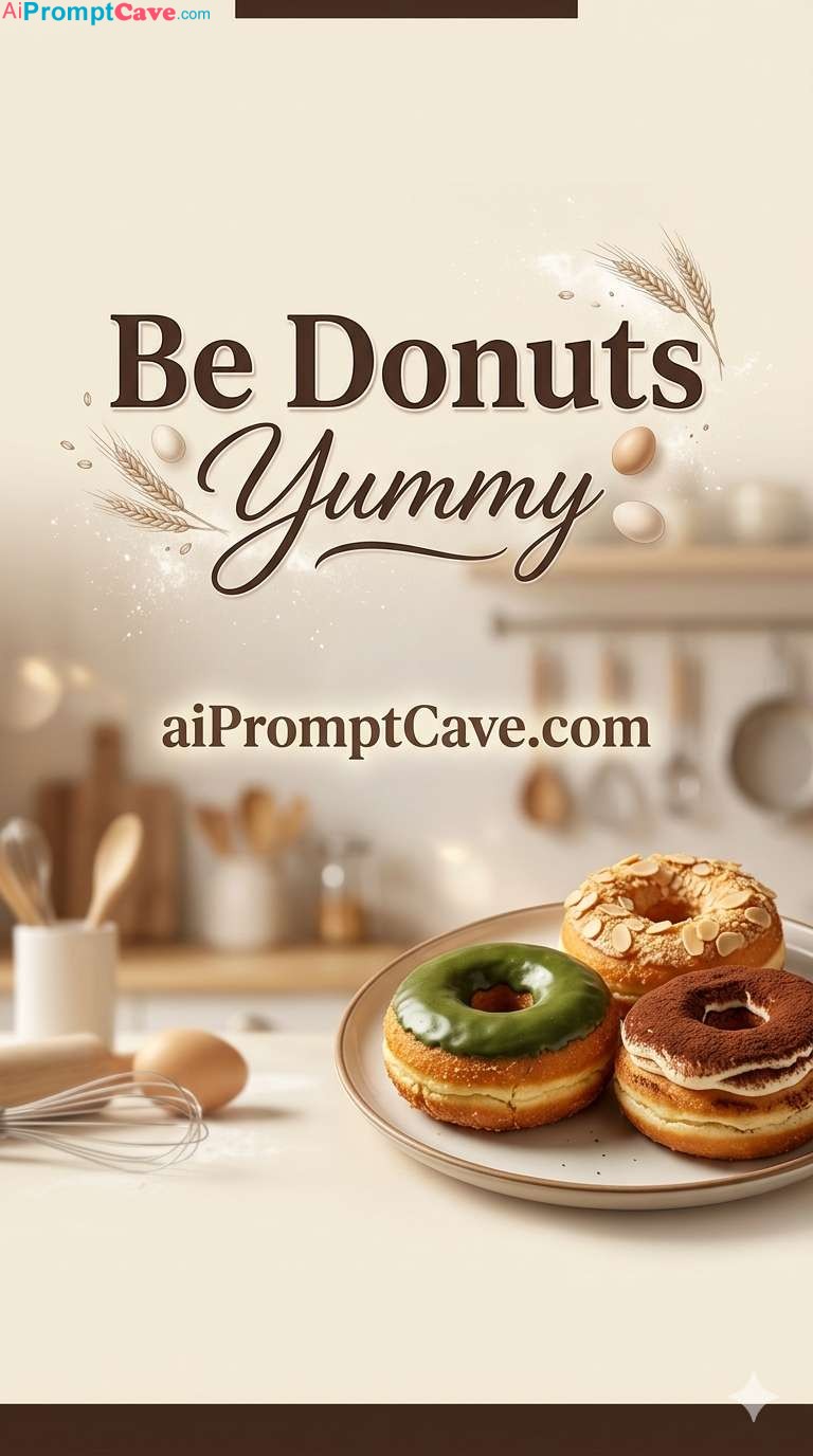 Elegant Artisan Donuts Bakery Banner - Free Ai Image Prompt