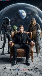 How to Put Yourself on Moon with Aliens - Sci Fi Scene - Free Ai Prompt Elon Musk on Moon with Aliens - Sci Fi Scene - Free Ai Prompt