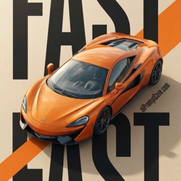 FAST Motion Luxury Sports Car Poster Design - Free Ai Image Prompt