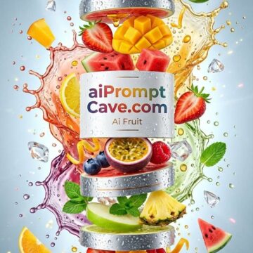 Floating Marketing Ad Can Slices with Fruits - Free Ai Prompt