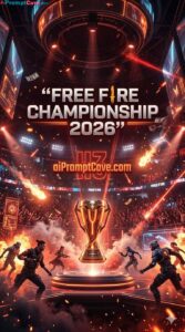 Free Fire Championship 2026 Esports Poster Neon Arena Cinematic Design - Free Ai Image Prompt