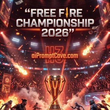 Free Fire Championship 2026 Esports Poster Neon Arena Cinematic Design - Free Ai Image Prompt