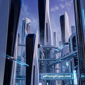 Futuristic PS5 Inspired City Towers Architecture - Free Ai Prompt
