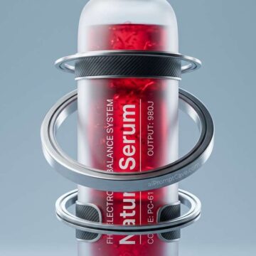 Futuristic PulseCharge Serum Product Photography Prompt - Free Ai Image Prompt
